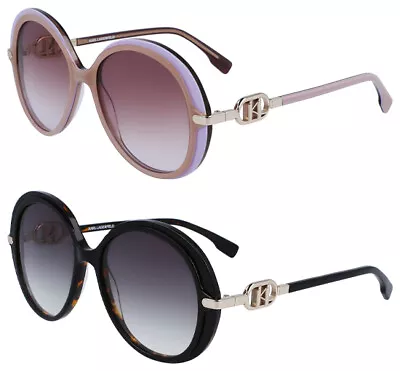 Karl Lagerfeld Women's Oversized Round Sunglasses W/ Gradient Lens - KL6084S • $39.99