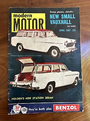 MODERN MOTOR Magazine April 1957 FE Holden Station Wagon Van Ute Ford Customline • $21.75