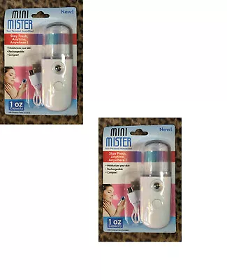 2 Pack Mini Mister Portable Personal Humidifier Rechargeable USB 1oz • $9.50