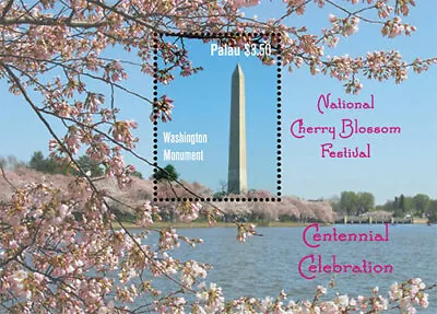 Palau-2012-National Cherry Blossom Festival 100th Anniversary-Souvenir Sheet-MNH • $5.50