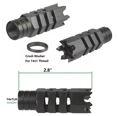 Shark Fish Bone Low Concussion 14X1 TPI Left Hand Muzzle Brake 7.62X39 • $24.99