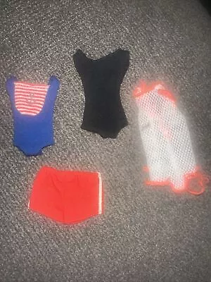 Vintage Barbie Bathing Suite Lot ! Mattel Black  Sailor  Shorts  Net Orange • $44.95