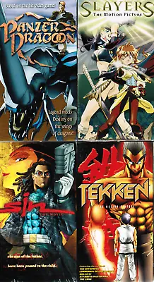Lot Of 4 Nw Anime VHS Video Tape Panzer Dragoon Sin Tekken Slayers Motion Pictur • $17.49