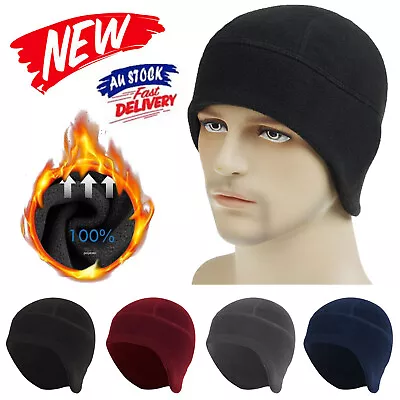 Winter Warm Mens Knitted Beanie Hat With Earflaps Russian Outdoor Ski Skull Cap • $11.86