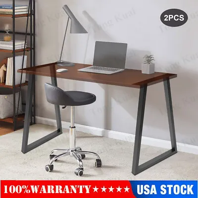 Set Of 2 Table Legs Metal Desk Leg 28” Cast Iron Dining Table Leg DIY Industrial • $59