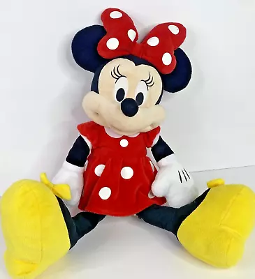 26  Disney MINNIE MOUSE Plush Toy Stuffed Animal Doll In Red Dress *SEE PICS • $24.95