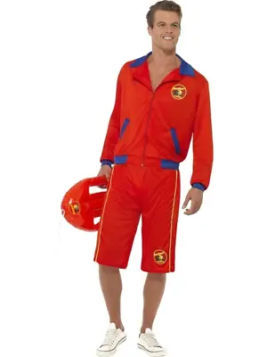 £35 • Buy Baywatch Beach Men's Lifeguard Short Jacket Licensed Costume Outfit