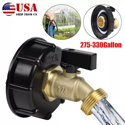 IBC Tote Water Tank Adapter 2 Brass Hose Faucet Valve Connector275-330Gallon US • $11.99