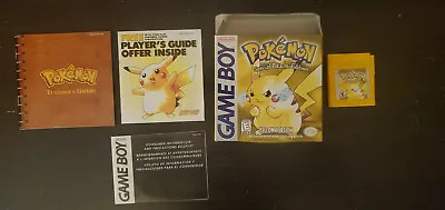 $289 • Buy Pokemon Yellow Version Complete CIB GameBoy Special Pikachu Edition Nice!