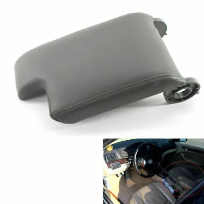Car Center Armrest Cover Console Lid Gray For BMW E46 98-06 05 04 Fiber Leather • $33.54