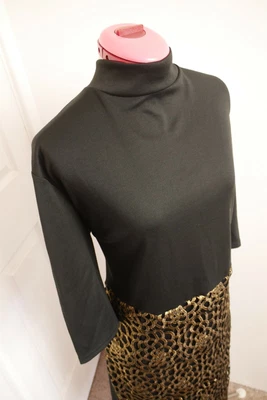 $48 • Buy ASOS CLUB L Black Gold Lace DRESS Size 20 NWT NEW Cocktail Party Wedding Autumn