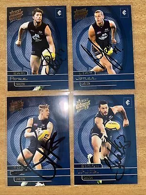 AFL Select 2015 Honours Signed Carlton Blues Cards X 4 • $16