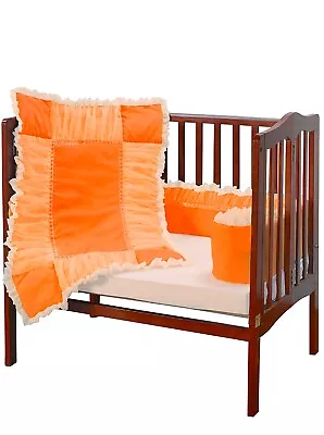 Baby Doll Sweet Touch Baby 3 Piece Mini Crib & Port-a-Crib Bedding Set Orange • $45.99