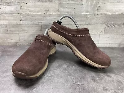 Merrell Encore Chill Stitch Women Shoes Brown 10M Suede Slip On Mules Clogs • $37.82