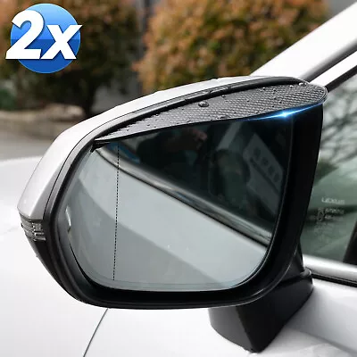£4.73 • Buy 2X RearView Side Wing Mirror Rain Board Eyebrow Guard Sun Visor Car Accessories