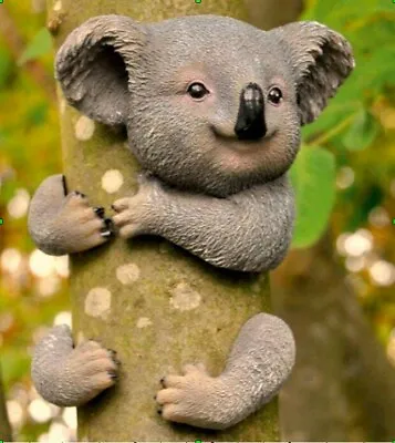 Koala Tree Peeker Garden Ornament Branch Hugger Animal Statue Outdoor Decor • £6.99