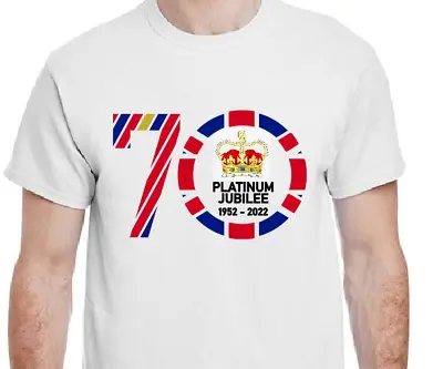 Queen's Platinum Jubilee 1952-2022 Crown The Parade T-shirt. FREE 1st Class Post • £9.99