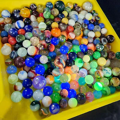 Vintage Lot Of Marbles Estate Finds Uranium & Agate Collectible Rare 🌟🔮 • $74