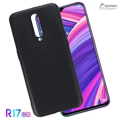 Black Matte TPU Gel Jelly Flexible Soft Case Cover For Oppo R17 / R17 Pro • $4.99