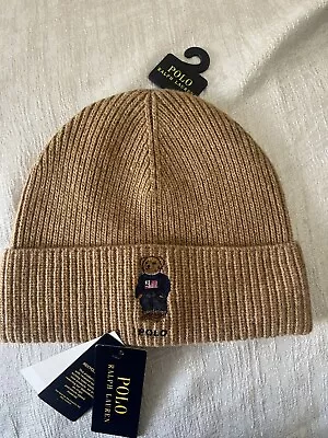 Polo Ralph Lauren USA Flag Bear Beanie Winter Hat Mens Womens NEW $58 • $33.59