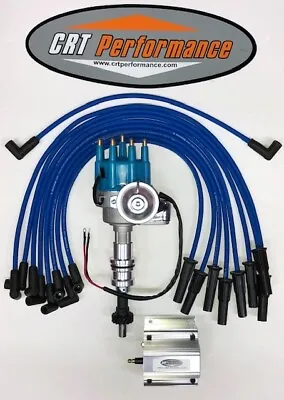 FORD 351C 351M 400 429 460 Small HEI DISTRIBUTOR BLUE 60000V COIL + USA WIRES  • $157.99