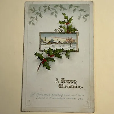 Vintage Postcard A Happy Christmas Greetings To A Friend C1910s Unposted • £9.64