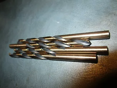 $10 • Buy (4) 6.00mm HSS 135° Split Point Black & Gold Finish Jobber Drill