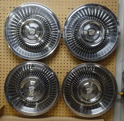 Vintage 1963 1964 Cadillac Cady Eldorado Fleetwood Deville Hubcaps Wheel Covers • $124.95