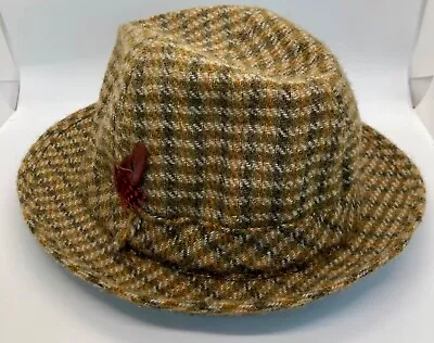 Vintage Donegal Handwoven Made In Ireland Irish Hat Tweed Fedora Wool 7.5 • $29