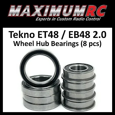 $13.95 • Buy Tekno ET48 2.0 / EB48 2.0 Wheel Hub Bearings Premium Upgrade Parts (8 Pcs)