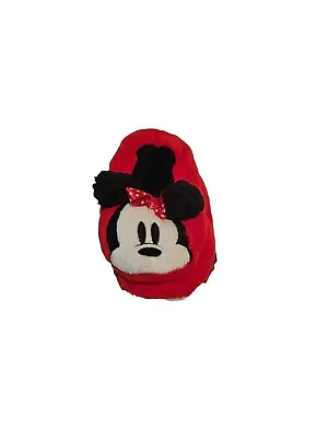 Disney MINNIE Mouse Fuzzy SLIPPERS WOMENS SIZE 4-10 NEW • $2.99