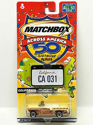 Matchbox 2001 Across America 50th Birthday CALIFORNIA 1955 CHEVROLET BEL AIR • $3.99