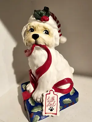 Blue Sky ClayworksMaltese DogChristmas Figurine Statue Heather Goldminc • $49.98