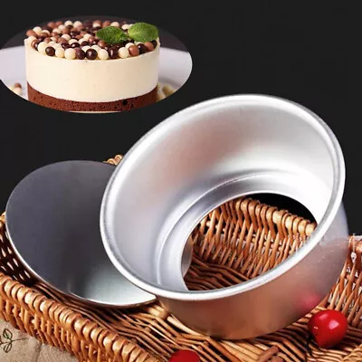 4/6/8/10inch Round Cake Tin Loose Base Bottom Deep Baking Pans Tier Baking Tool • £5.27