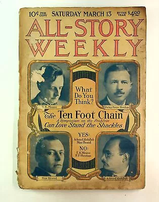 All-Story Weekly Pulp Mar 1920 Vol. 108 #1 FR • $25