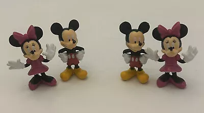 Disney Mickey And Minnie Mouse PVC Mini Figures 2” Toy Figure Cake Toppers Lot 2 • $12.55