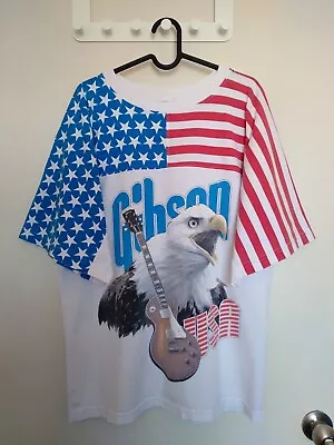 Vintage 90's Gibson Guitars American Eagle T-Shirt • $60