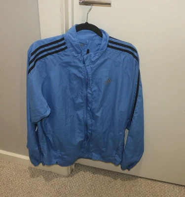 $37.99 • Buy Adidas Windbreaker Zip Up Tracksuit Jacket Blue Size Large Free Postage