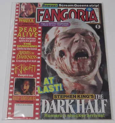 Fangoria Horror Magazine #121 1993 The Dark Half Warlock Dead Alive Vanishing • £16.22