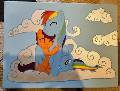 My Little Pony Custom Painting Artwork | Rainbow Dash & Scootaloo • £13.99