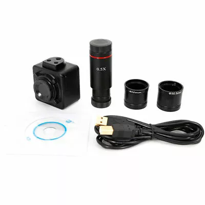 USB 5MP HD Microscope Digital Electronic Eyepiece Camera With C Mount Adapter • $53.58