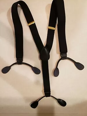 $15.99 • Buy Black Button Suspenders Adjustable