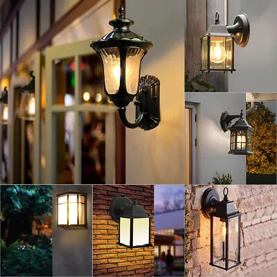 Outdoor Patio Wall Lantern LED Light Corridor Porch Sconce Garden Security Lamps • £16.94