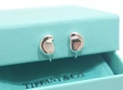 Tiffany & Co. Silver Elsa Peretti 11mm Bean Screw Bucks Earrings • $128