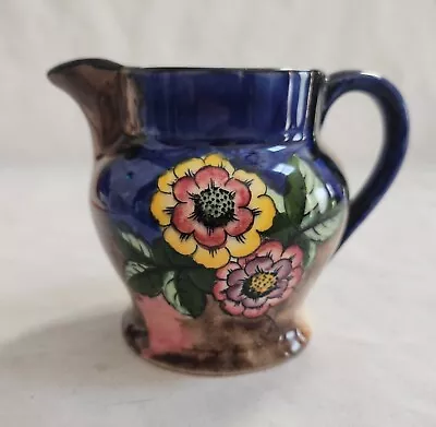 Vintage H & K Tunstall Floral Creamer Mini Pitcher Signed Hand Painted Flowers • $10.99