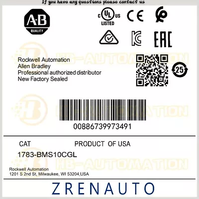 1783-BMS10CGL Allen Bradley Stratix 5700  10 Port Managed Switch #ZYPL • $4235.23