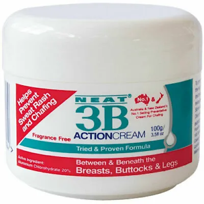 Neat Feat Action 3B Cream - 100g Helps Prevent Sweat Rash - Beat The Heat • $29.95