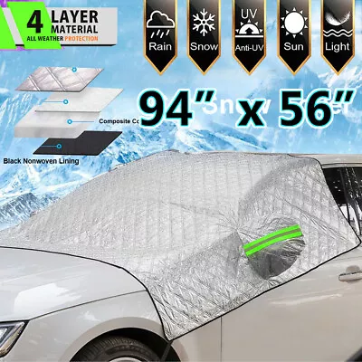 Car Windshield Cover Protector Winter Snow Ice Rain Frost Guard Sun Shade Truck • $14.67