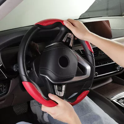 1Pair Carbon Fiber Look Universal Car Steering Wheel Booster Cover Non-Slip • $19.79