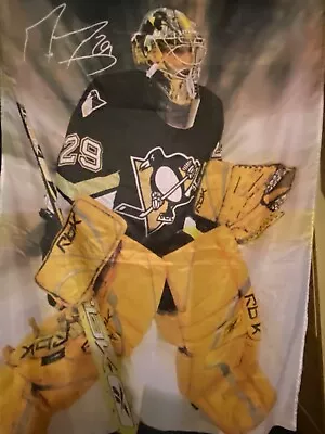 Pittsburgh Penguins Marc-Andre Fleury Fabric Banner Flag SGA Civic Arena • $39